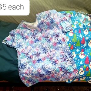 Scrub tops and cherokee Jacket size medium and large